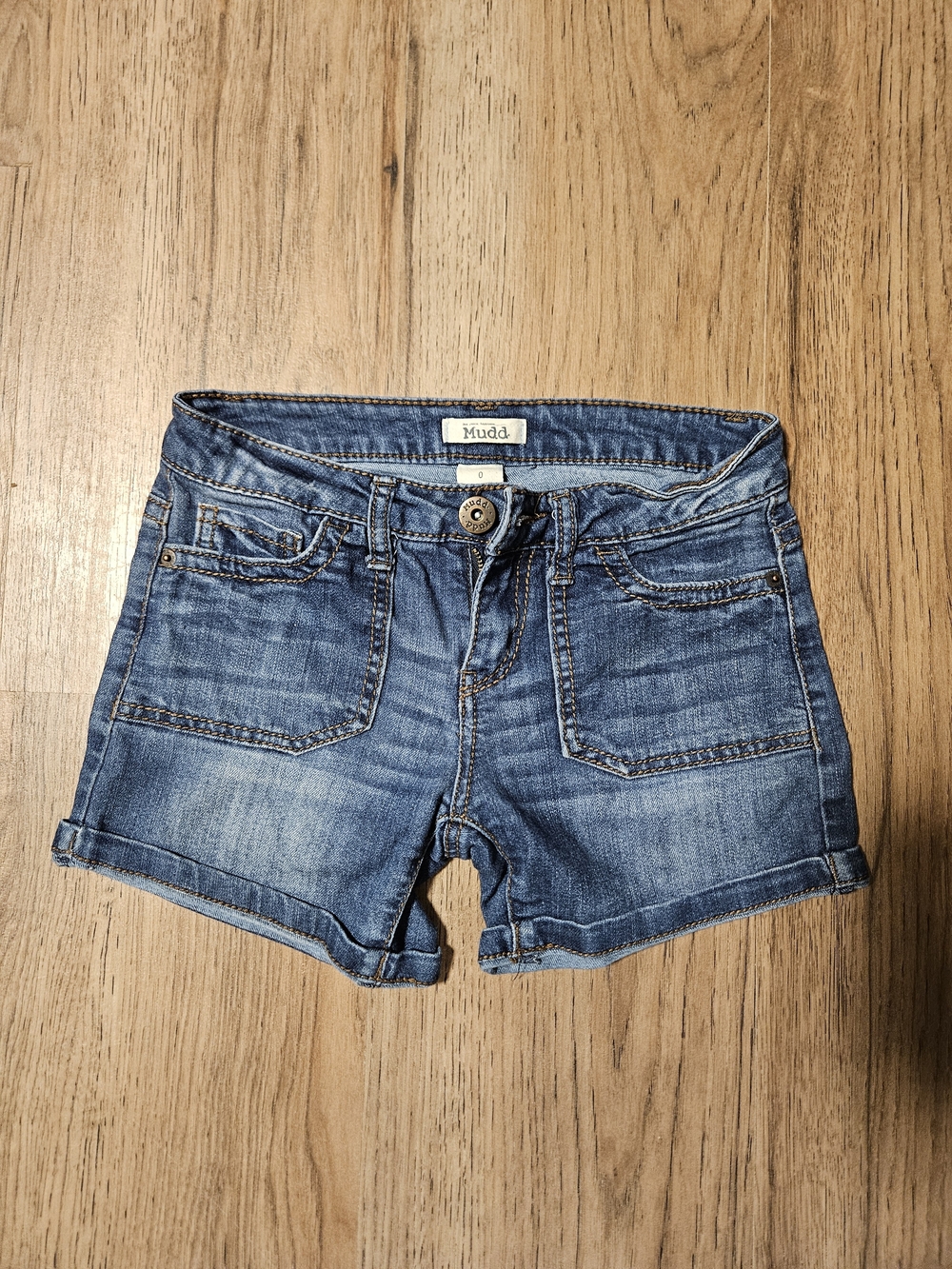 Mudd Women’s Distressed Blue Denim Jean Shorts
